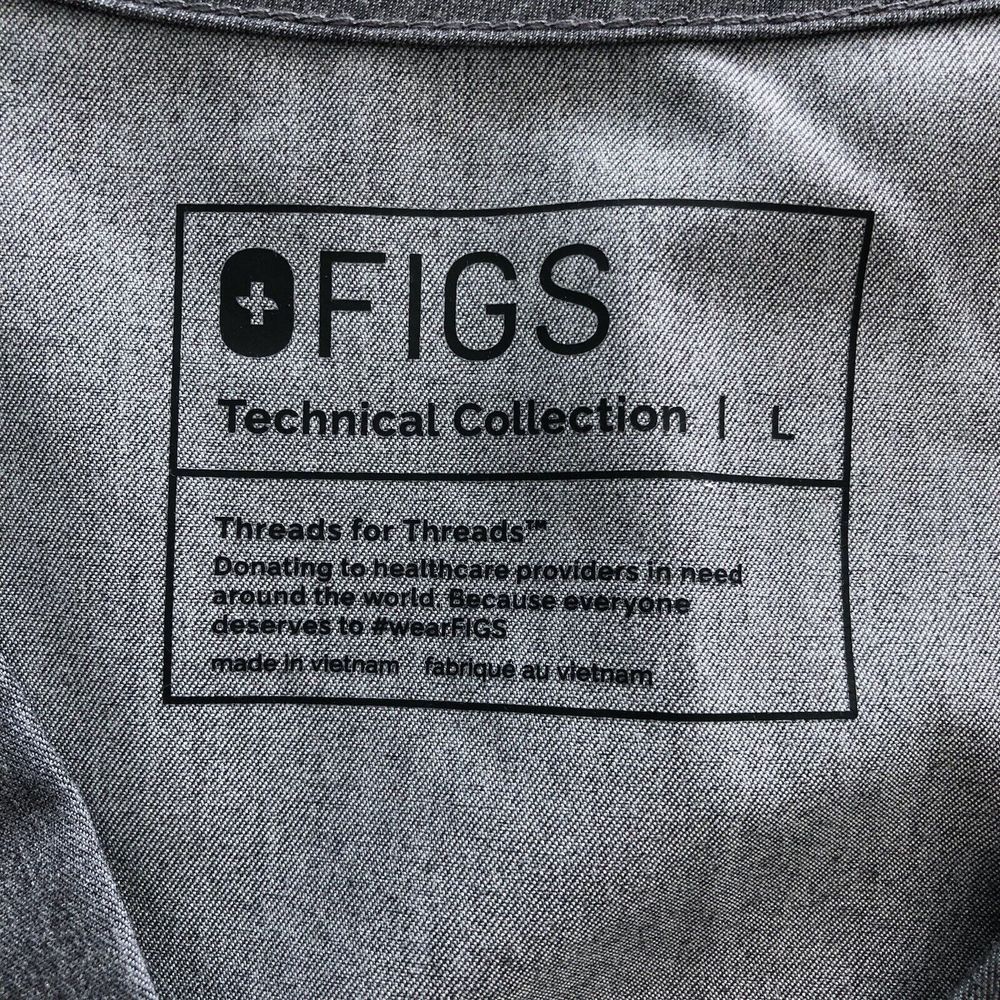 FIGS Gray Technical Collection Shirt Jogger Scrub Set Women's Large - Picture 3 of 16